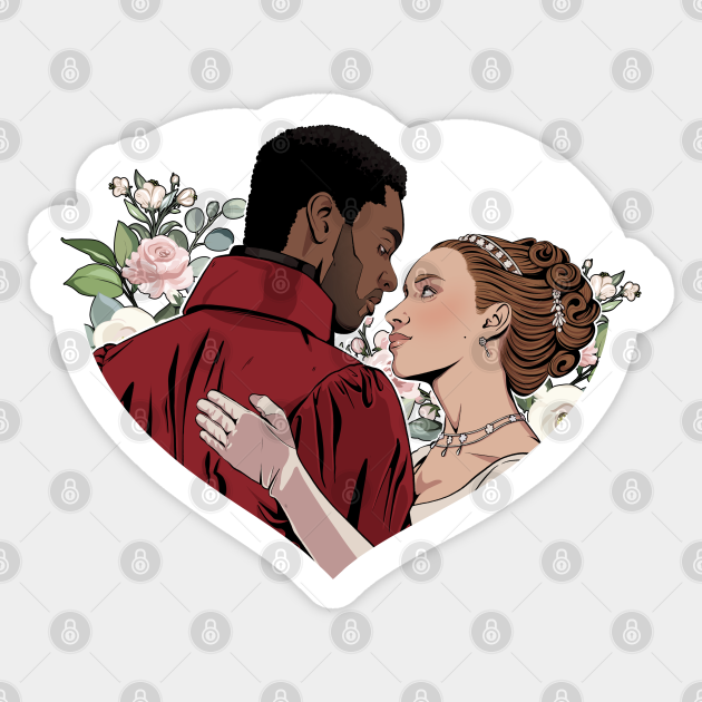 Daphne and Simon Bridgerton fanart Bridgerton Sticker TeePublic